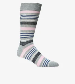 Cole Haan SOCKS|SOCKS^Men's Birdseye Stripe Dress Crew Socks