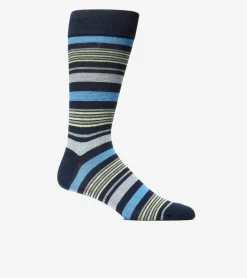 Cole Haan SOCKS|SOCKS^Men's Birdseye Stripe Dress Crew Socks