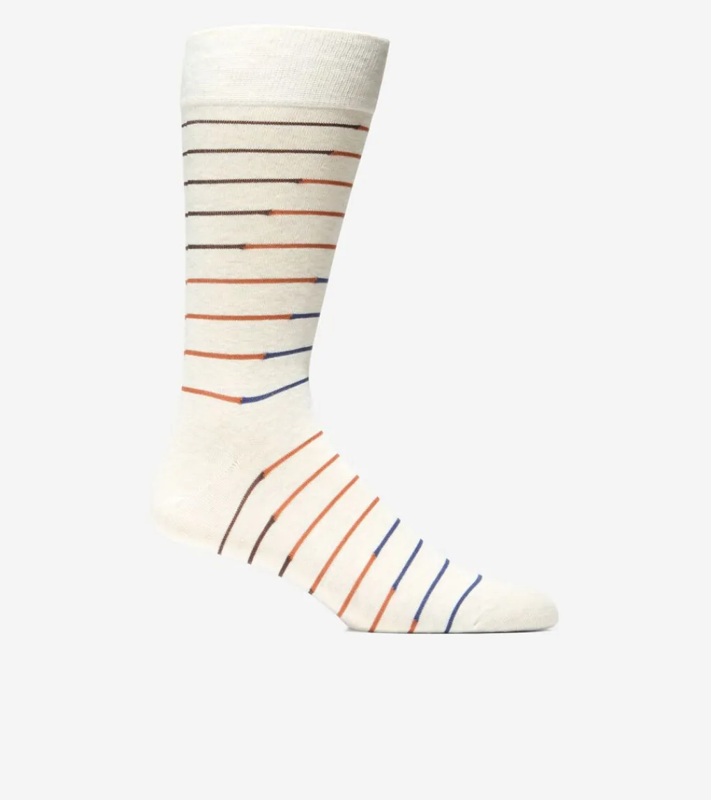 Cole Haan SOCKS|SOCKS^Men's Broken Stripe Dress Crew Socks