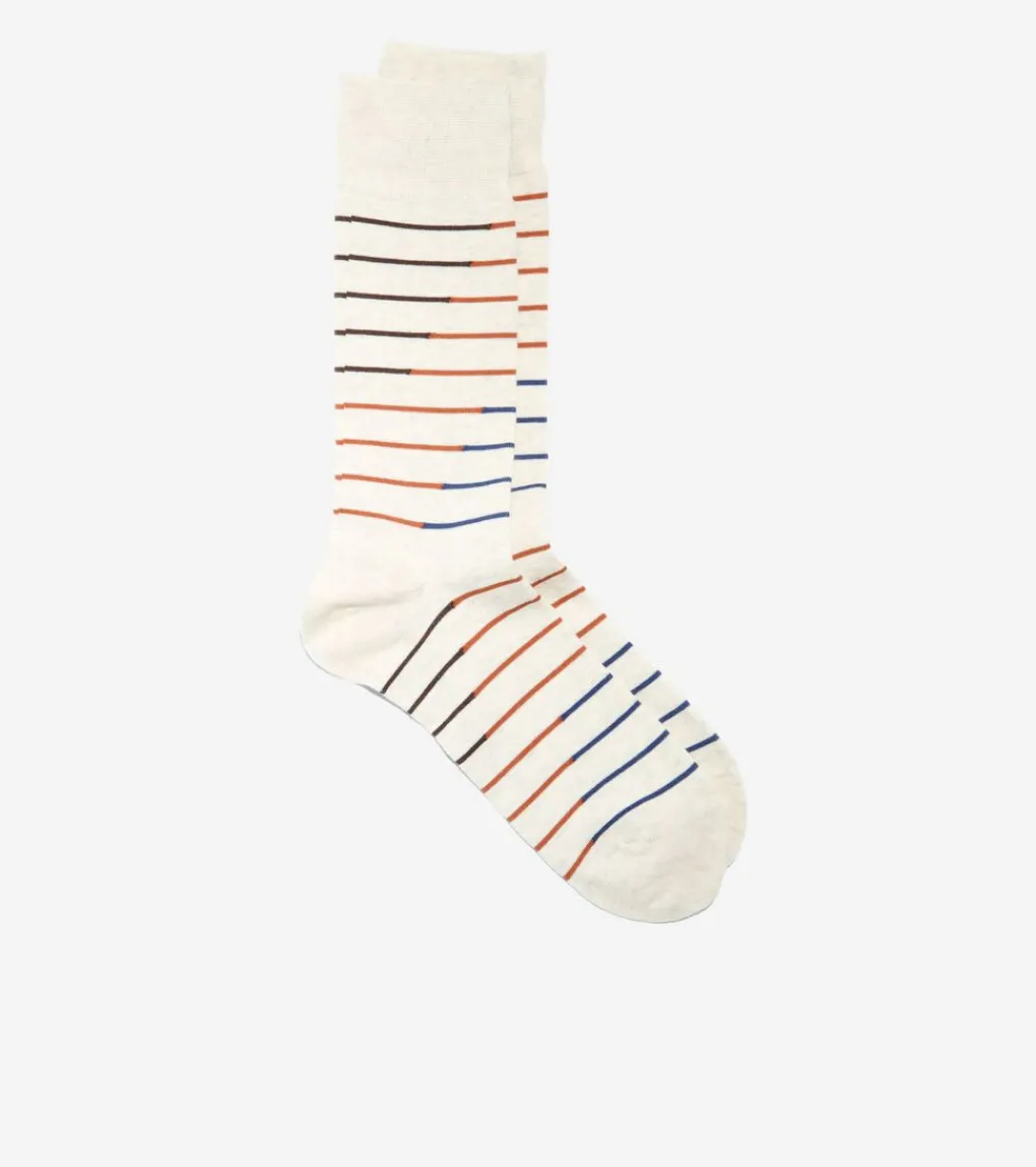 Cole Haan SOCKS|SOCKS^Men's Broken Stripe Dress Crew Socks