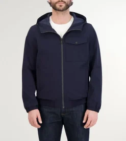 Cole Haan RAIN JACKETS|COATS & JACKETS^Men's Hooded Jacket with Rib Hem