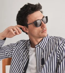 Women Cole Haan SUNGLASSES|SUNGLASSES^Rectangle Flex Horn-Rimmed Sunglasses