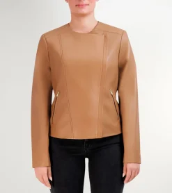 Women Cole Haan SUEDE & LEATHER JACKETS|JACKETS & COATS^Women's Asymmetrical Leather Jacket