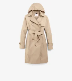 Women Cole Haan JACKETS & COATS|OUTERWEAR^Women's Cotton Rain Trench Coat