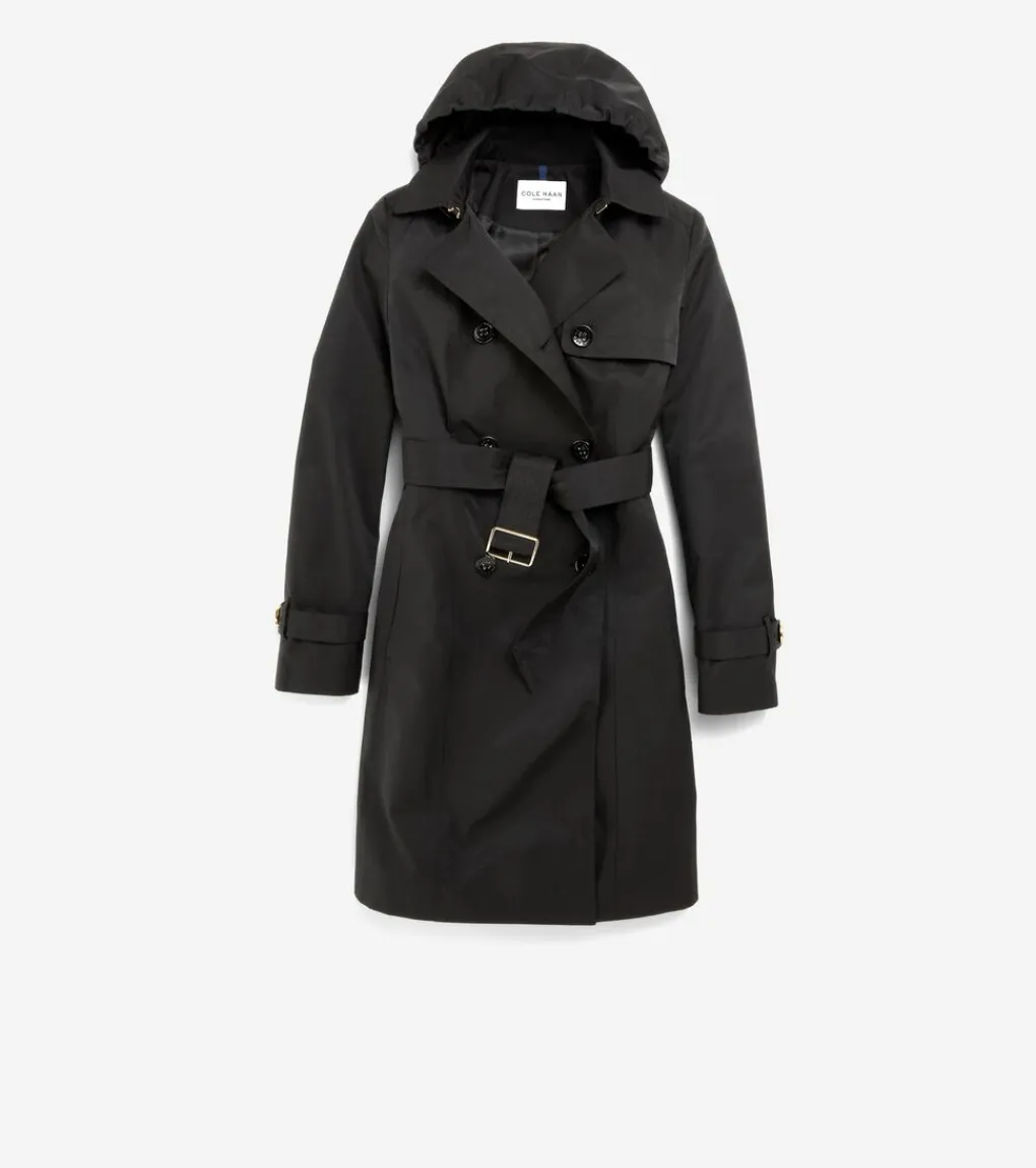 Women Cole Haan BLAZER & TRENCH JACKETS|JACKETS & COATS^Women's Hooded Trench Coat