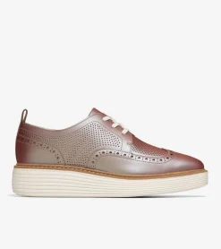 Women Cole Haan OXFORDS^Women's &Oslash;riginalGrand Platform Wingtip Oxfords