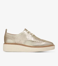 Women Cole Haan OXFORDS^Women's &Oslash;riginalGrand Platform Wingtip Oxfords