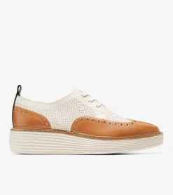 Women Cole Haan OXFORDS^Women's &Oslash;riginalGrand Platform Wingtip Oxfords