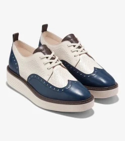 Women Cole Haan OXFORDS^Women's &Oslash;riginalGrand Platform Wingtip Oxfords