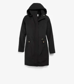 Women Cole Haan SOFTSHELL JACKETS|RAIN JACKETS^Women's Signature Packable Hooded Rain Jacket