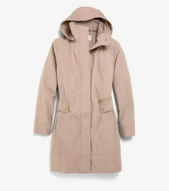 Women Cole Haan SOFTSHELL JACKETS|RAIN JACKETS^Women's Signature Packable Hooded Rain Jacket