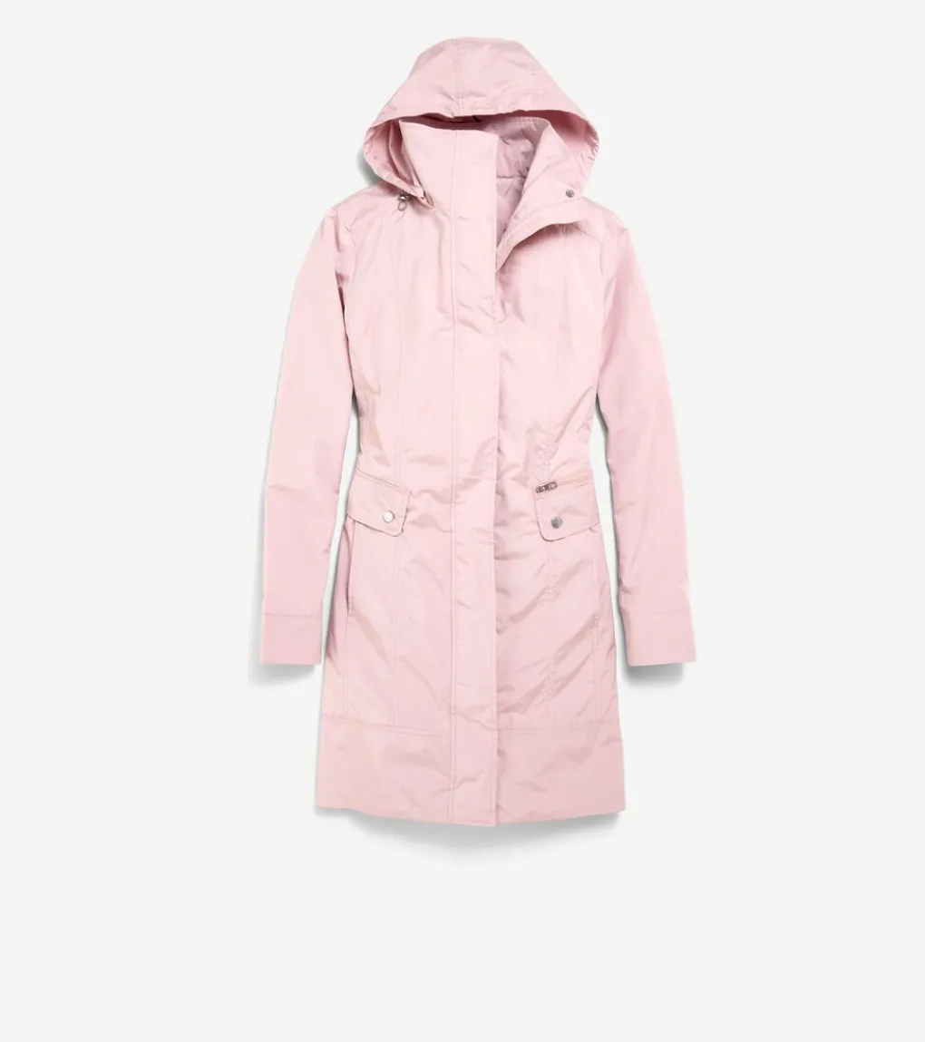 Women Cole Haan SOFTSHELL JACKETS|RAIN JACKETS^Women's Signature Packable Hooded Rain Jacket