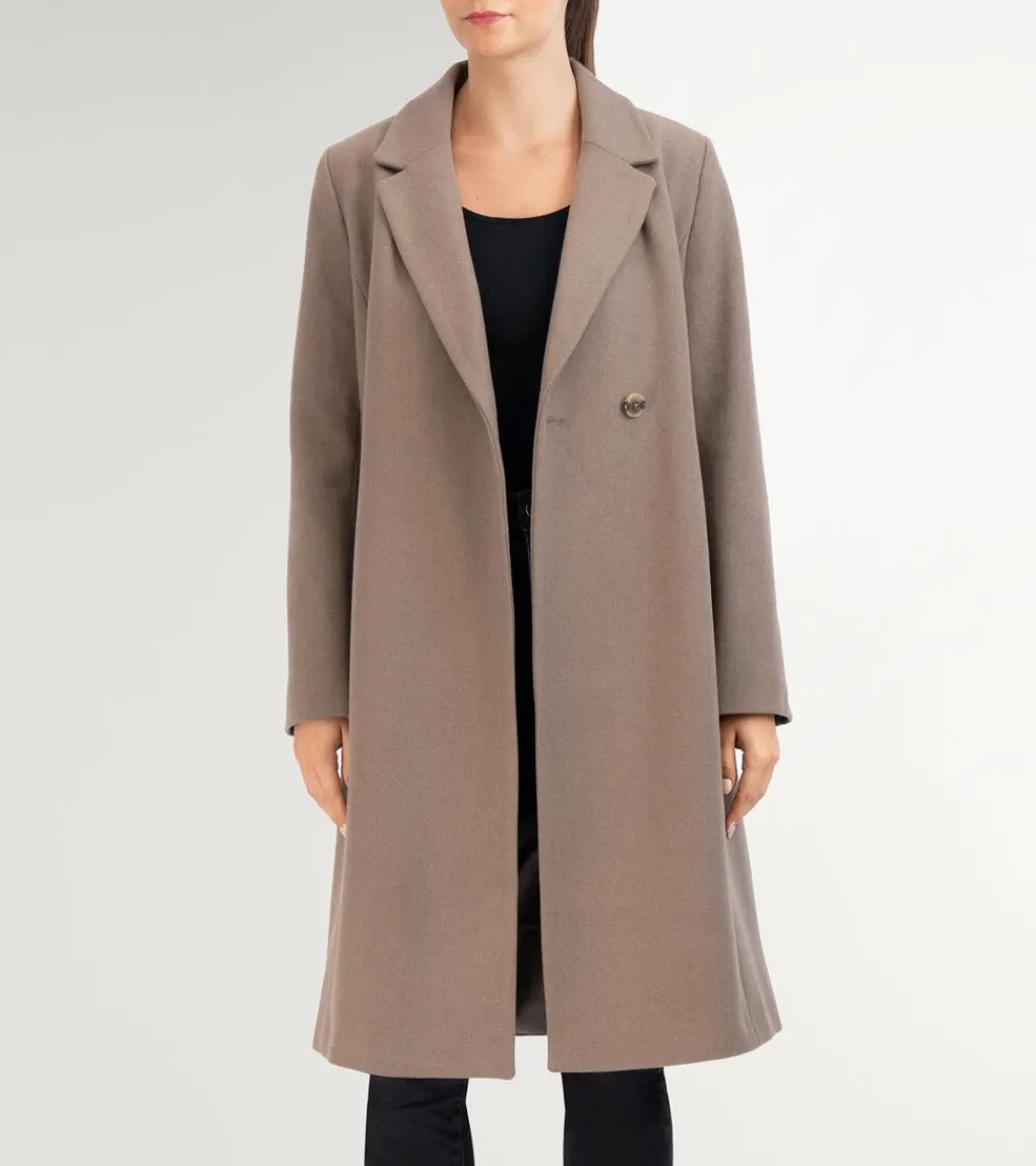 Women Cole Haan WOOL COATS & JACKETS|BLAZER & TRENCH JACKETS^Women's Slick Wool Asymmetric Coat