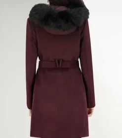 Women Cole Haan WOOL COATS & JACKETS|BLAZER & TRENCH JACKETS^Women's Slick Wool Hooded Coat