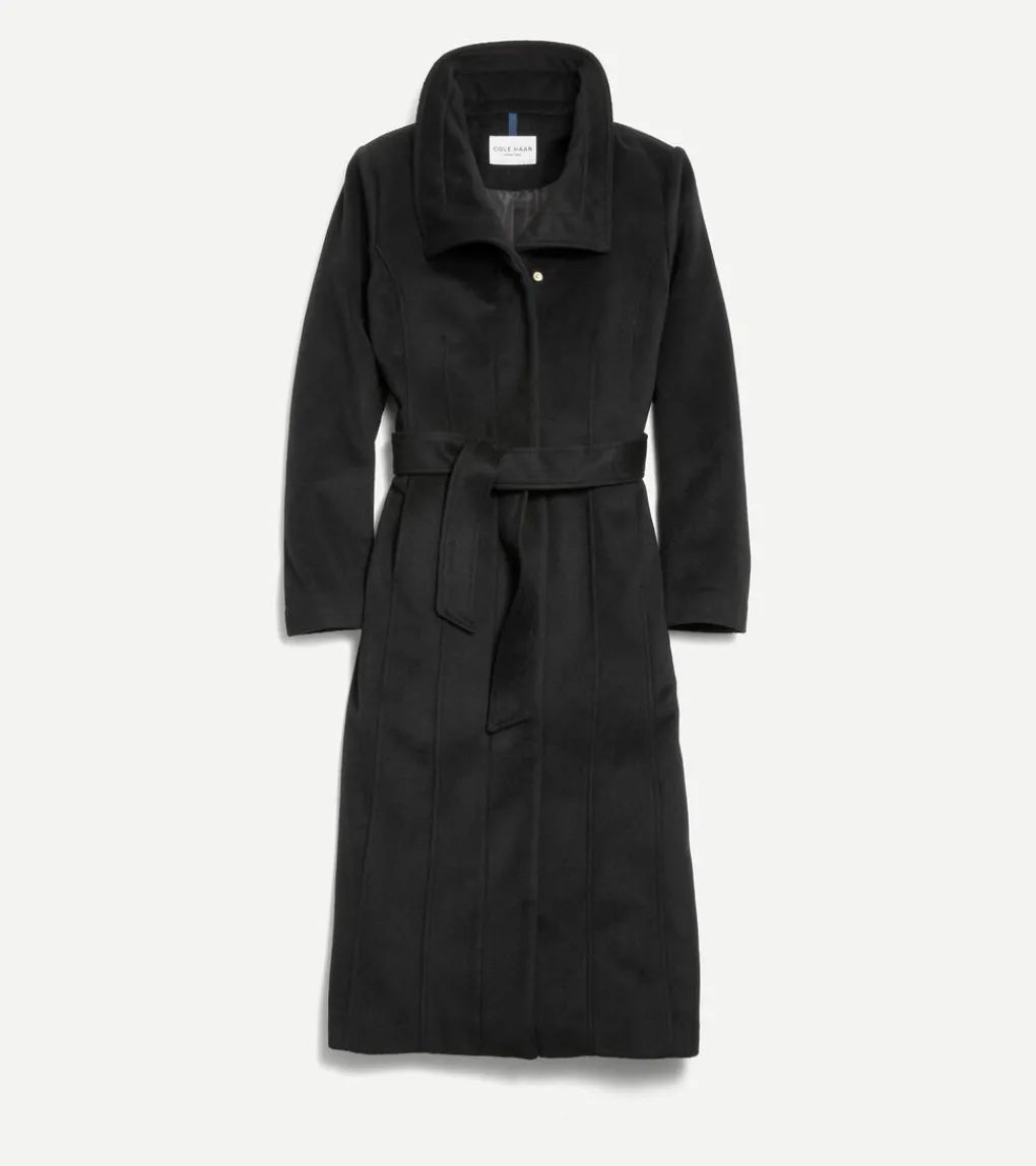 Women Cole Haan WOOL COATS & JACKETS|BLAZER & TRENCH JACKETS^Women's Slick Wool Long Coat