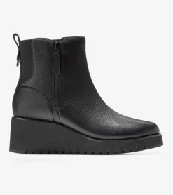 Women Cole Haan BOOTS^Women's ZERØGRAND City Wedge Waterproof Side Zip Boot