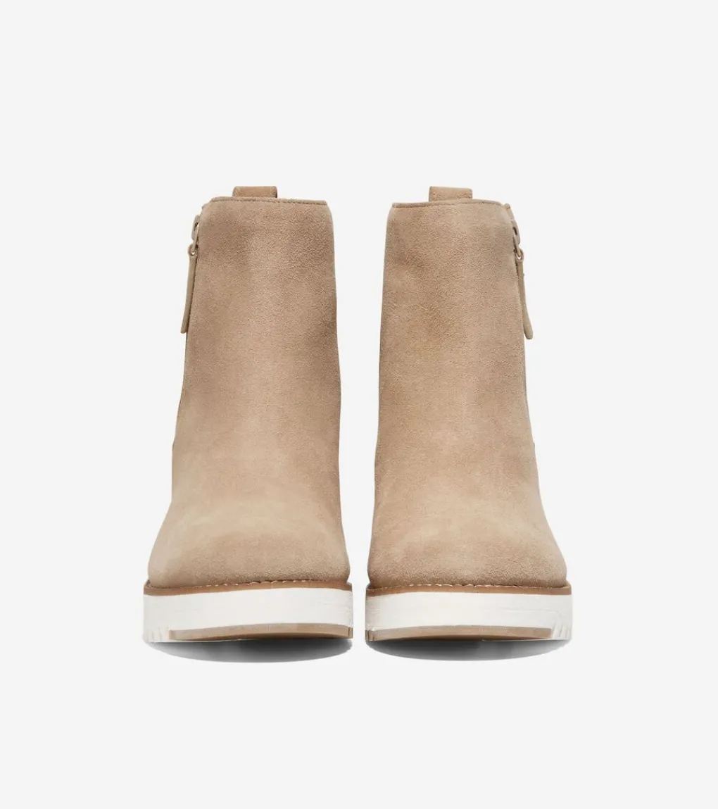 Women Cole Haan BOOTS^Women's ZERØGRAND City Wedge Waterproof Side Zip Boot