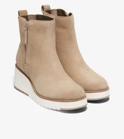 Women Cole Haan BOOTS^Women's ZERØGRAND City Wedge Waterproof Side Zip Boot